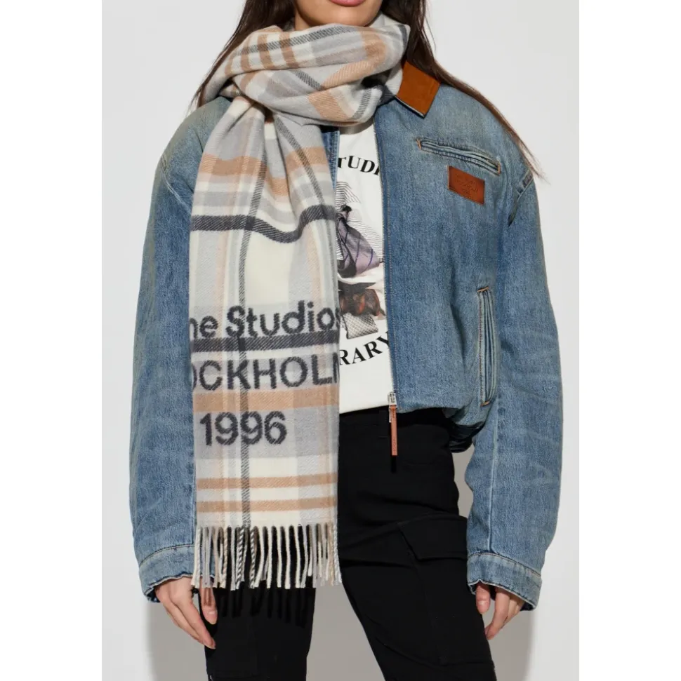 Check logo scarf - Wide