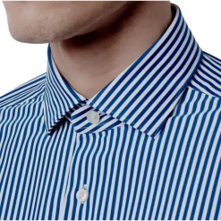 Chemise Active Slim Fit Rayures Bleues