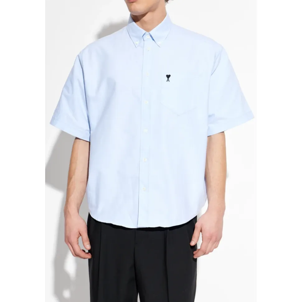 Chemise avec logo brodé