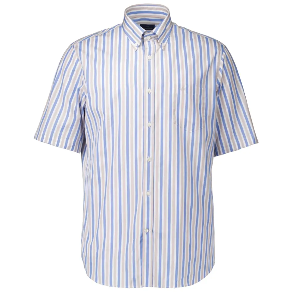 Chemise Beige à Manches Courtes