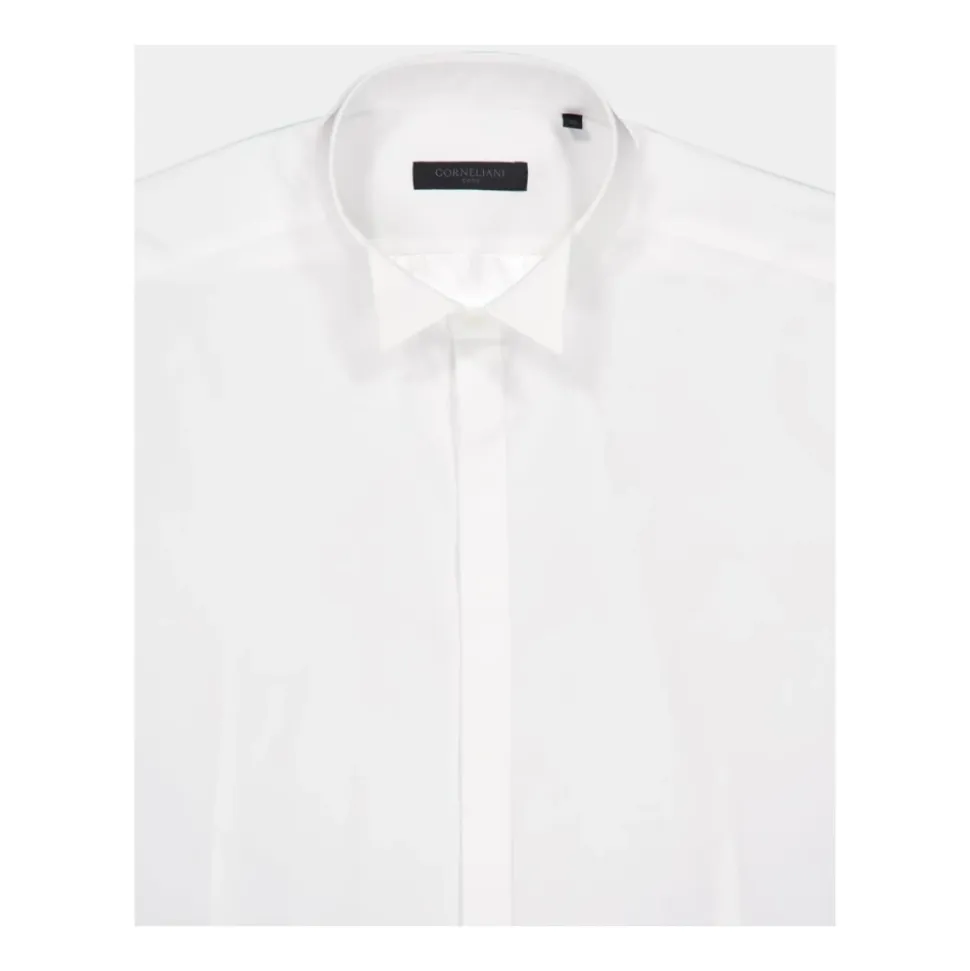Chemise Blanche Classique en Coton à Boutons