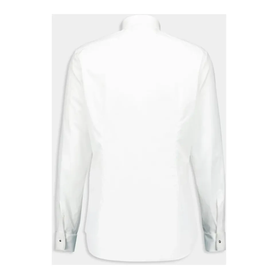 Chemise Blanche Classique en Coton à Boutons