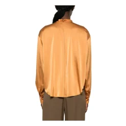 Chemise boutonnée devant finition satinée