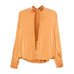 Chemise boutonnée devant finition satinée