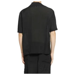 Chemise Bowling en Organza avec Logo Main