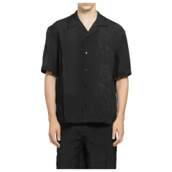 Chemise Bowling en Organza avec Logo Main