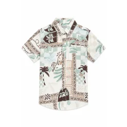 Chemise Camp en Viscose à Imprimé Graphique