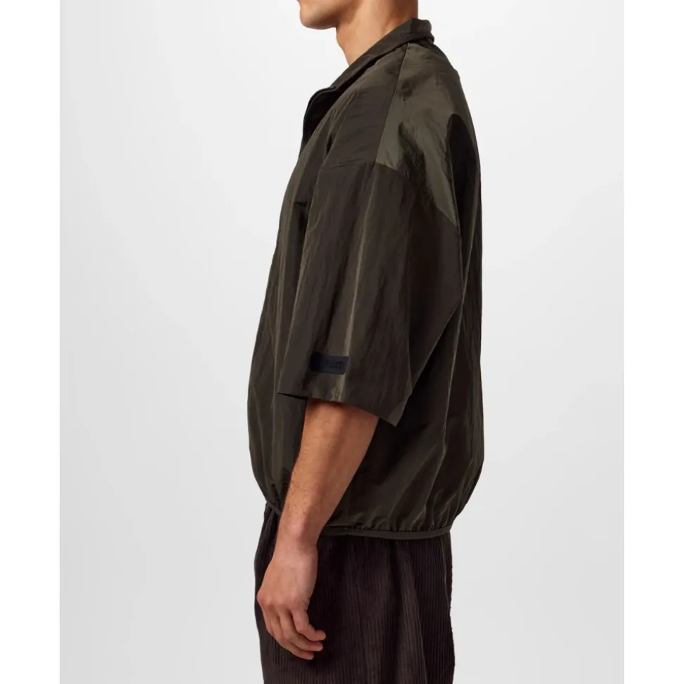 Chemise à Demi-Zip Col Montant Ink Logo