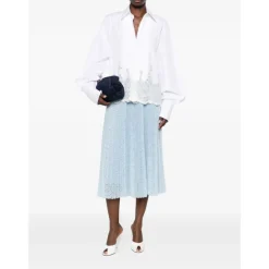 Chemise en coton brodé