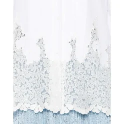 Chemise en coton brodé