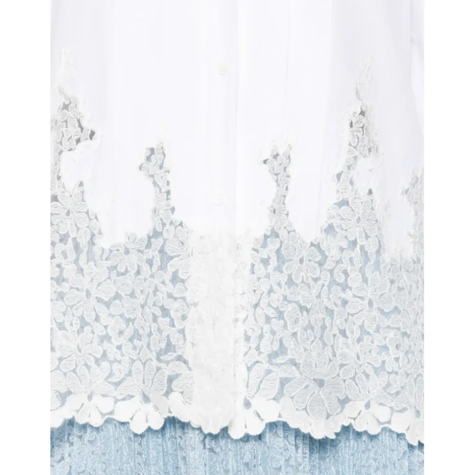 Chemise en coton brodé