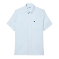 Chemise en lin bleu clair