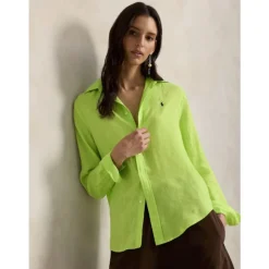 Chemise en lin, coupe droite