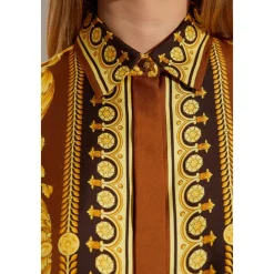 Chemise en soie avec impression 'Barocco'