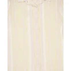 Chemise en Soie Texturée Crème