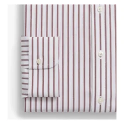 Chemise habillée en coton à rayures et coupe ajustée