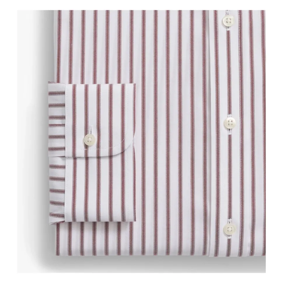 Chemise habillée en coton à rayures et coupe ajustée