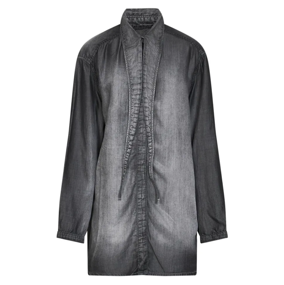 Chemise Longue Oversize en Denim
