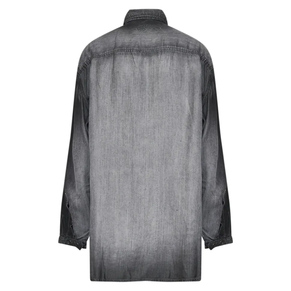 Chemise Longue Oversize en Denim