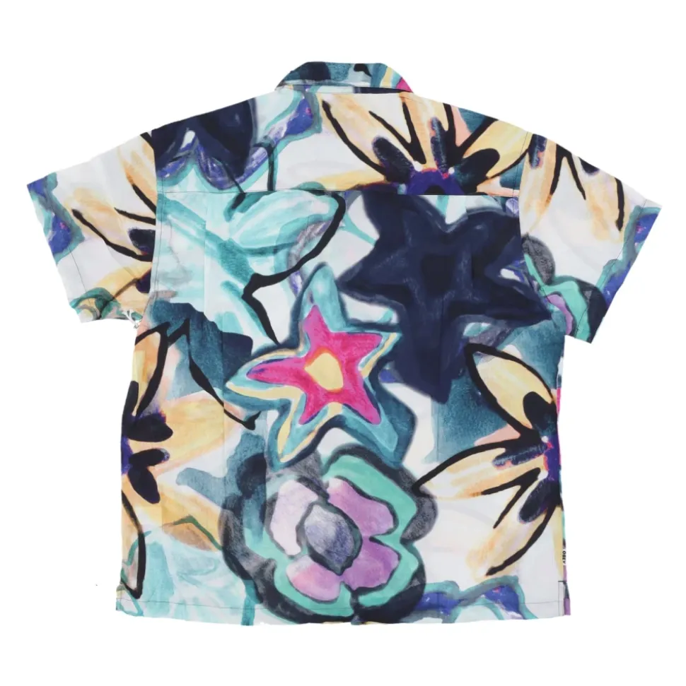 Chemise Manches Courtes Col Camp Tissée