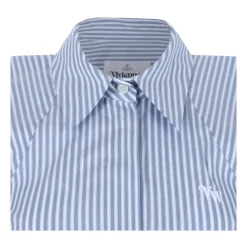 Chemise à Manches Courtes Drapée Rayée