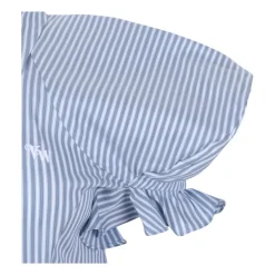 Chemise à Manches Courtes Drapée Rayée