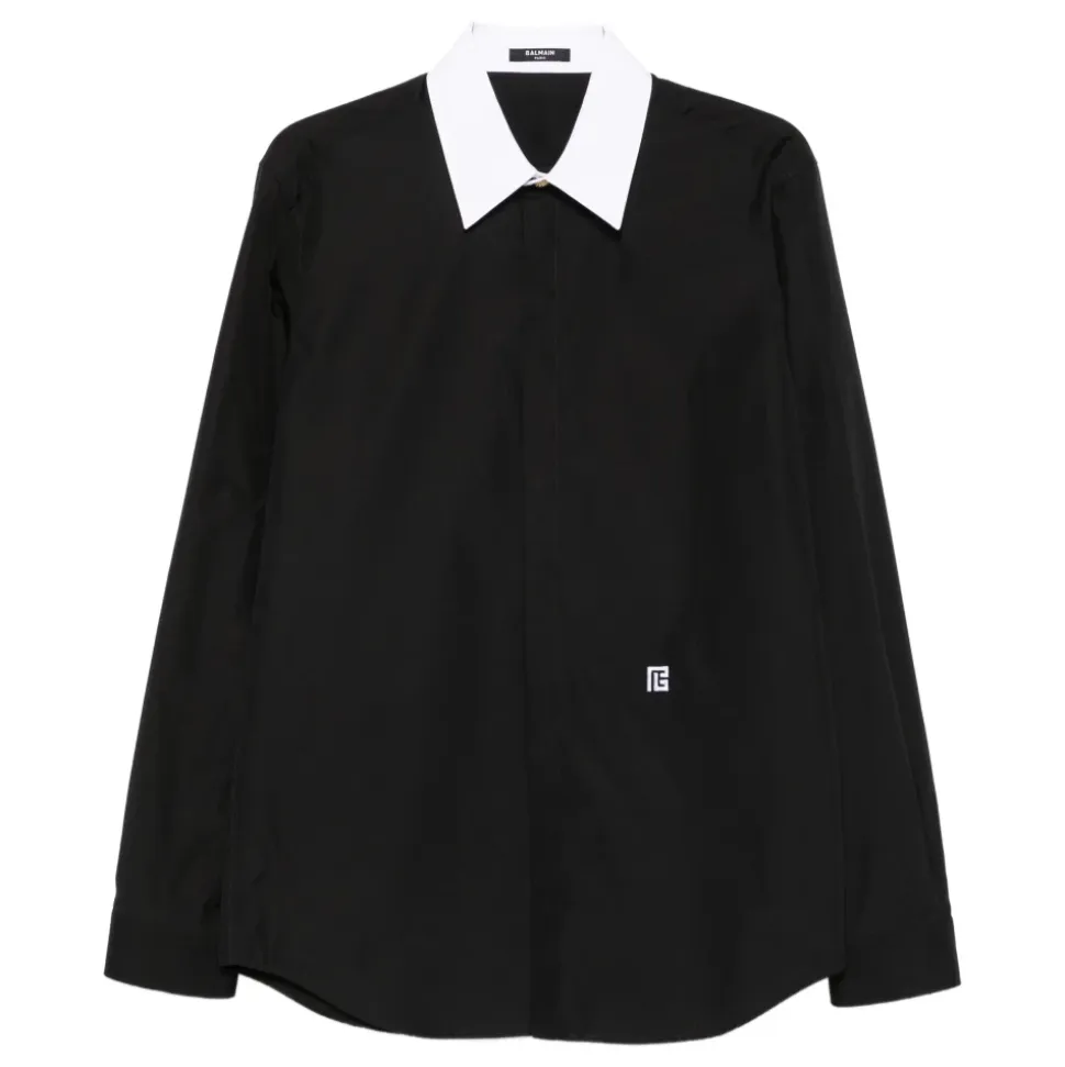 Chemise à Manches Longues Noir Blanc
