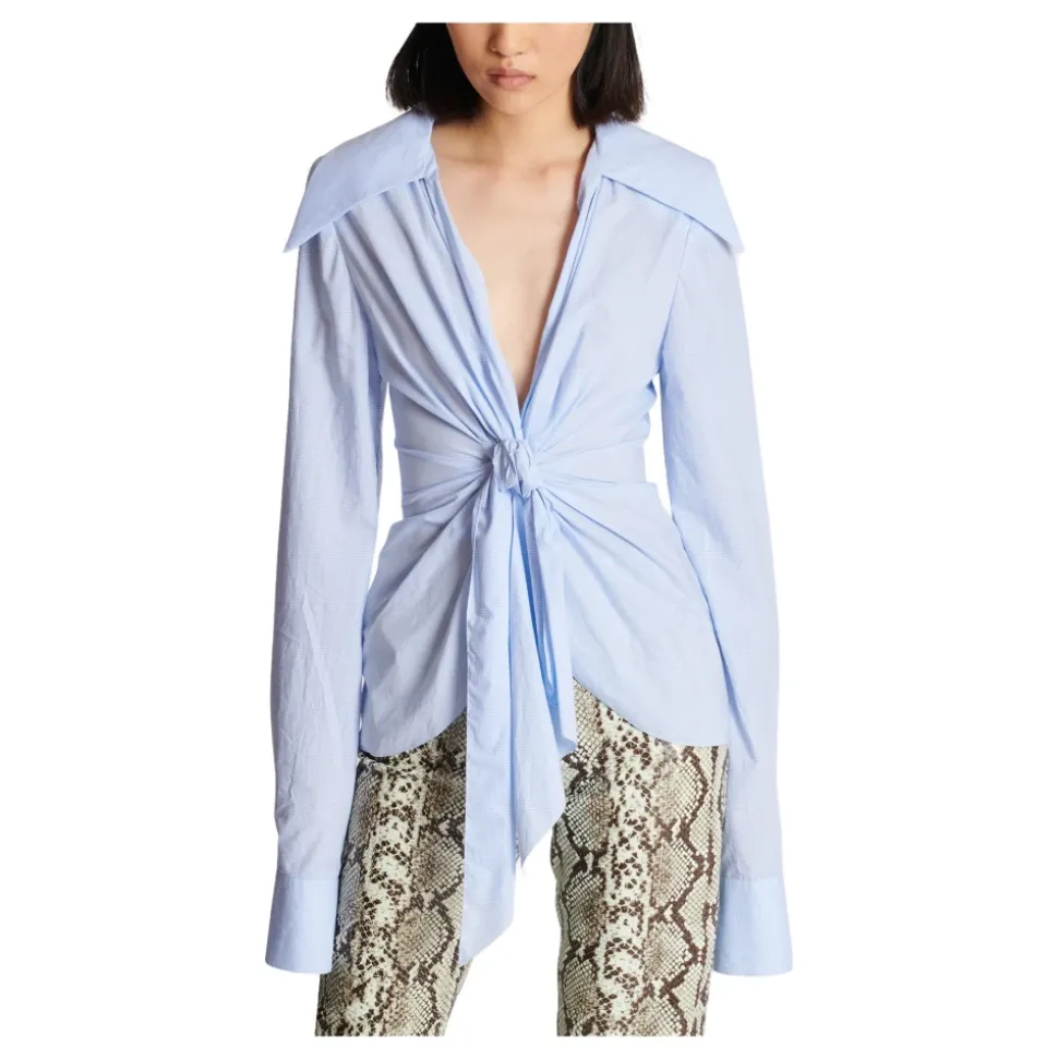 Chemise Mini Vichy en Popeline de Coton