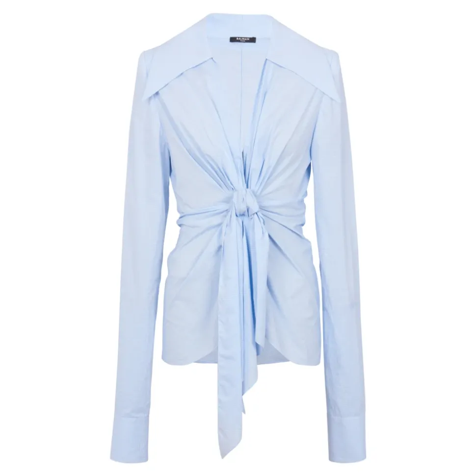 Chemise Mini Vichy en Popeline de Coton