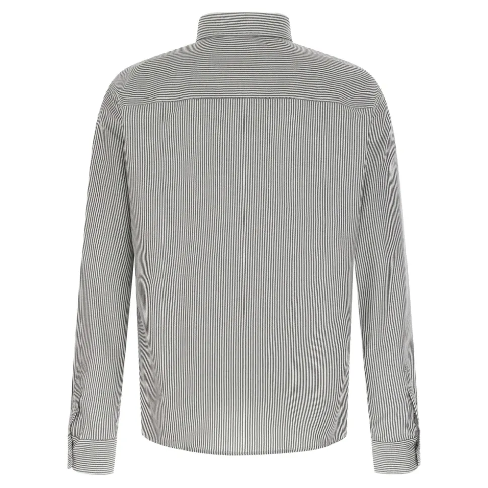 Chemise Oxford Classique Ami De Coeur à Rayures en Coton Boutonnée