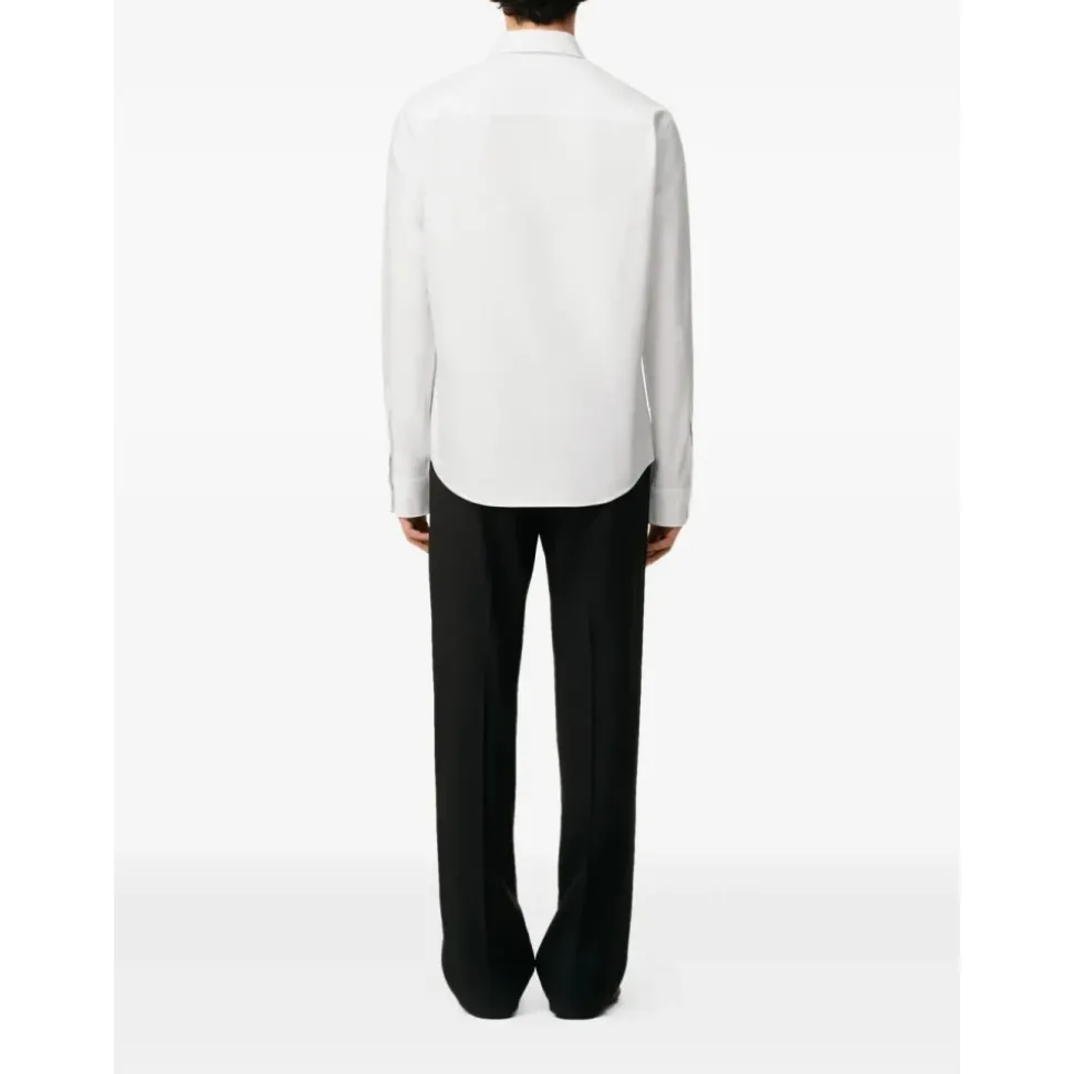 Chemise Popeline Blanche avec Broderie Logo