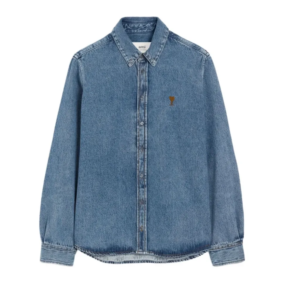 Chemises Casual Bleues