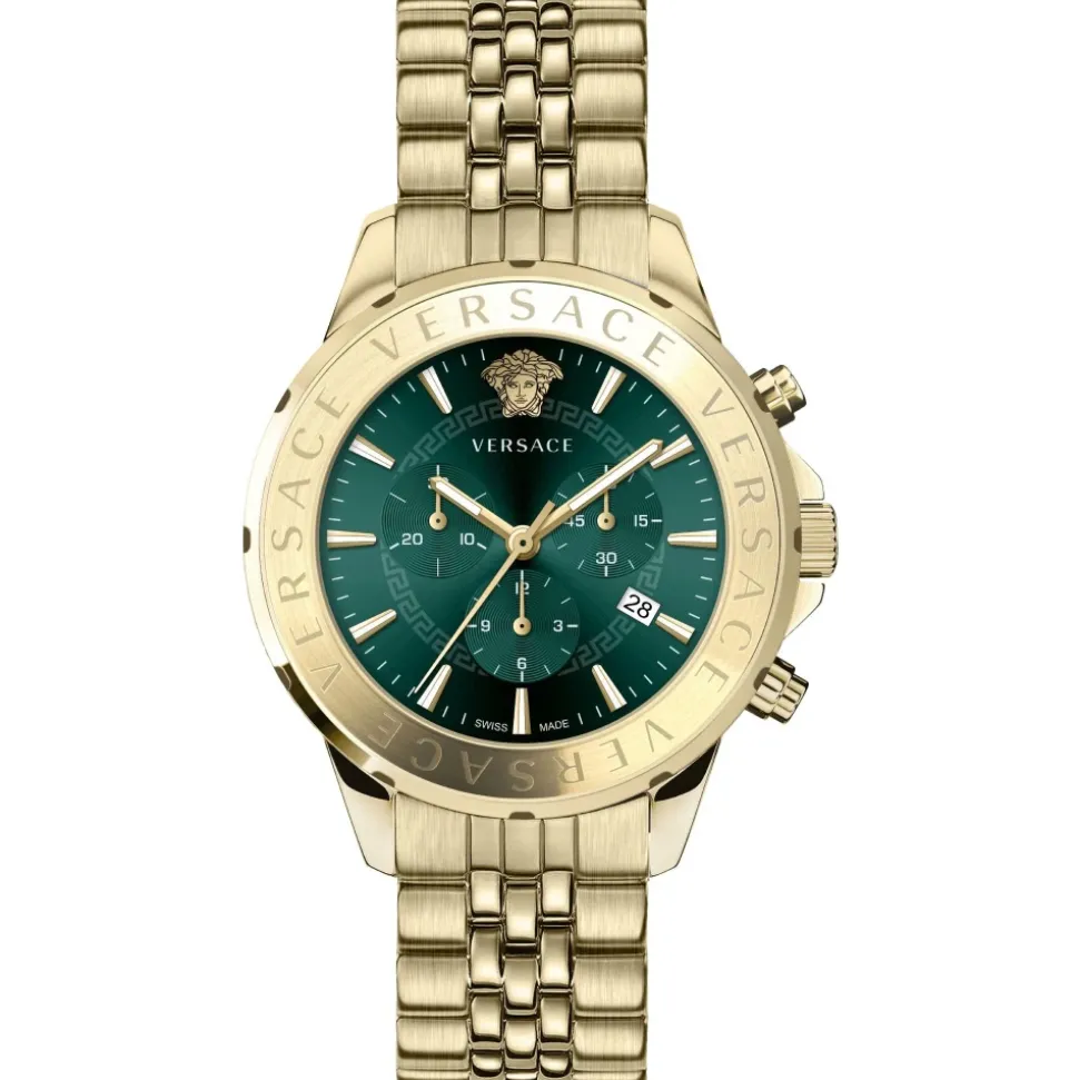 Chronographe Signature Montre Homme Cadran Vert