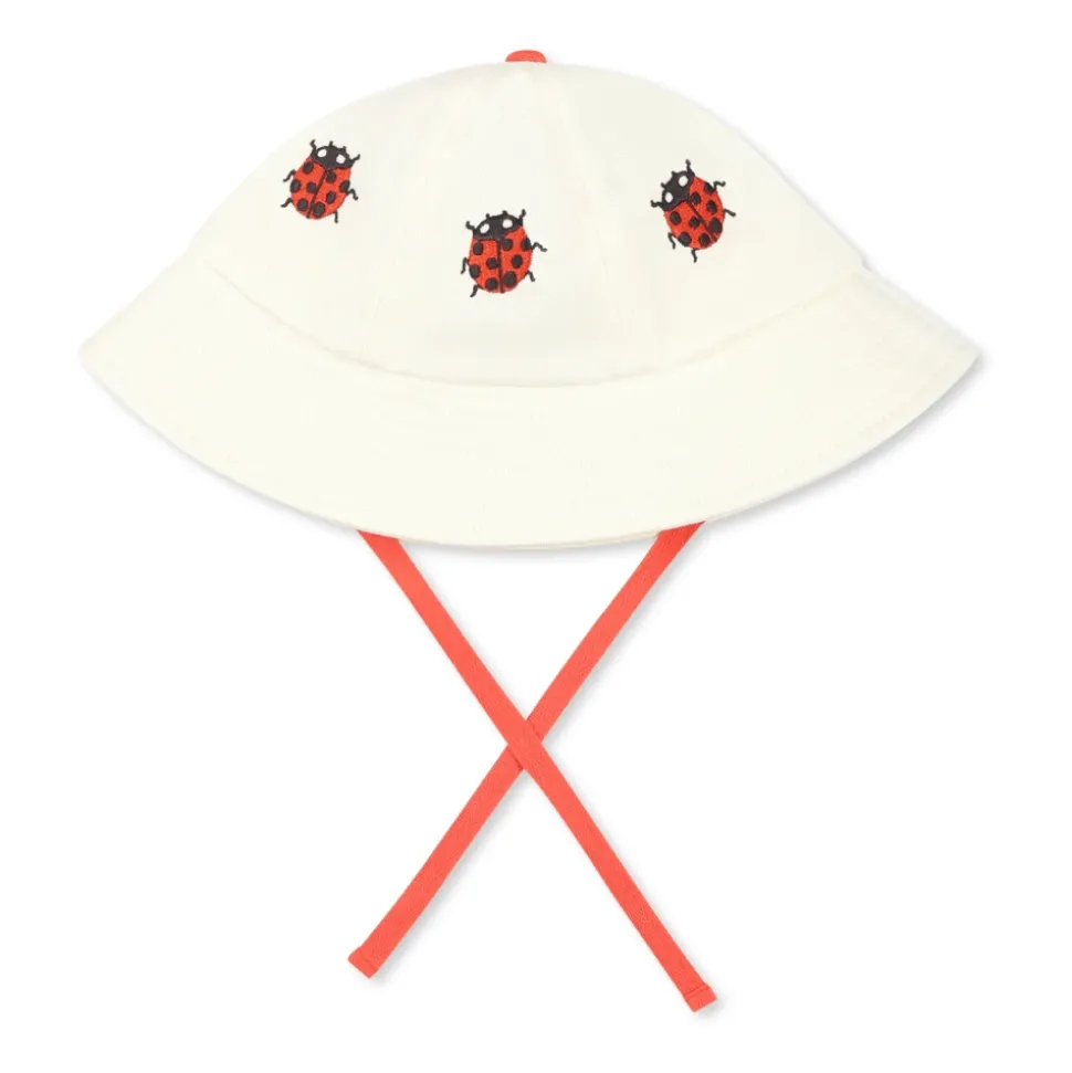 Cloche en Coton Ivoire avec Broderie Coccinelle