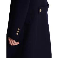 Coat in felted double-faced wool