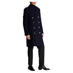 Coat in felted double-faced wool