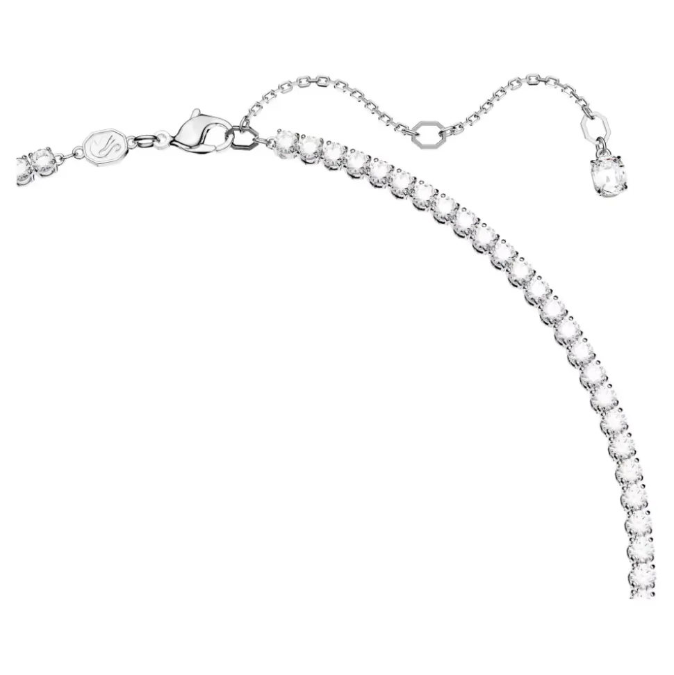 Collier de tennis unisexe Matrix vert rhodié 5666168