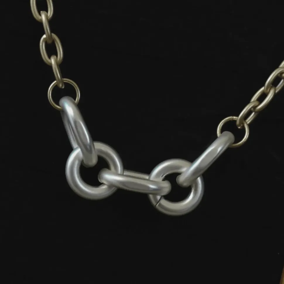 Collier Géométrique à 2 Tons