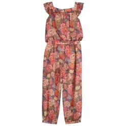 Combinaison-pantalon à Volants et Imprimé Floral