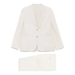 Costume Beige avec Fermeture à Bouton Avant