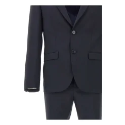 Costume bleu avec revers cranté