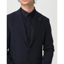 Costume Bleu à Deux Boutons