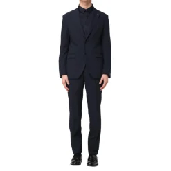 Costume Bleu à Deux Boutons