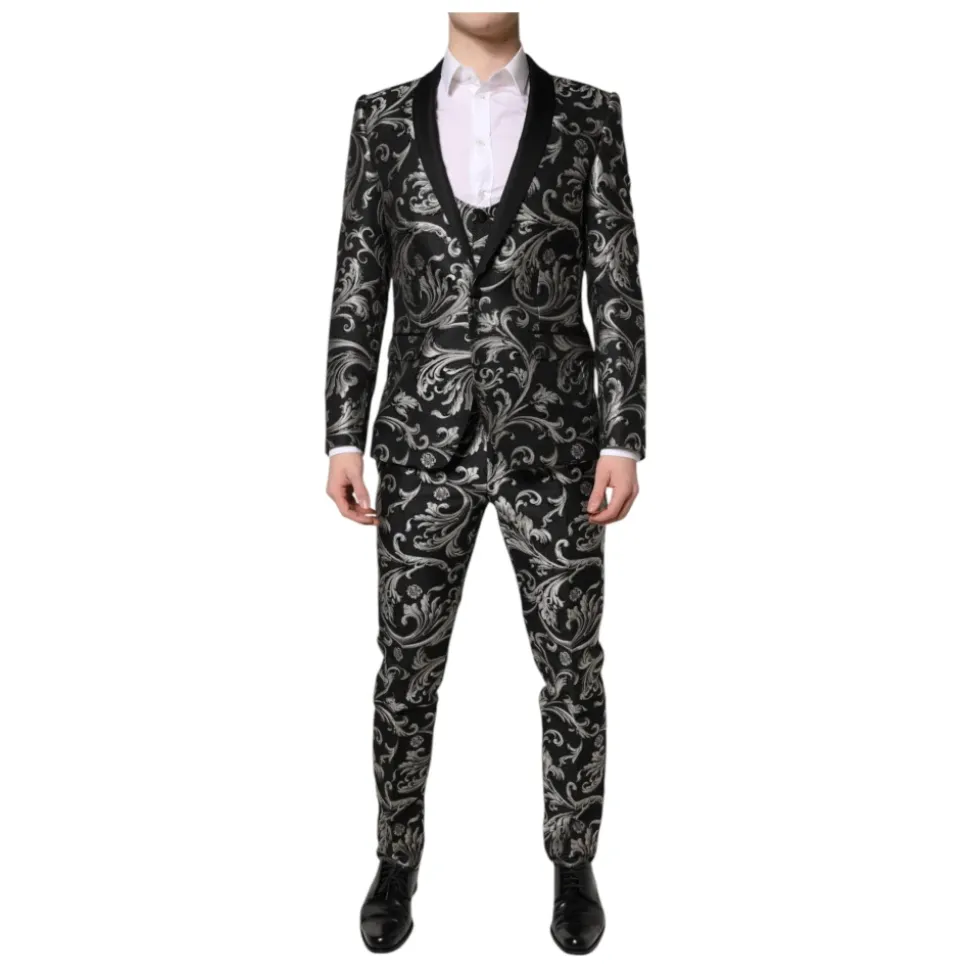 Costume Homme Jacquard MARTINI Noir Gris