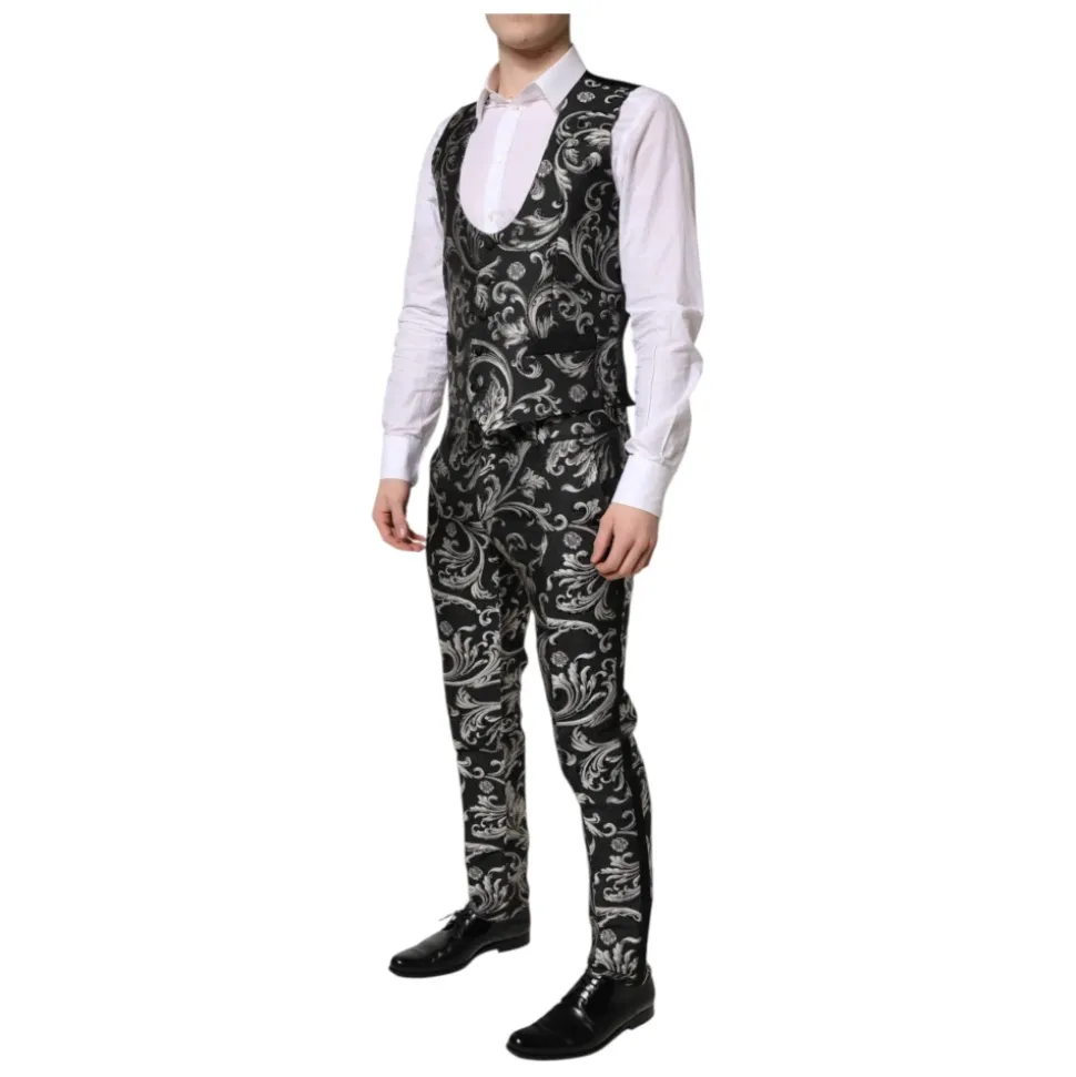 Costume Homme Jacquard MARTINI Noir Gris