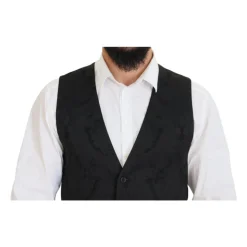 Costume MARTINI en brocart floral noir