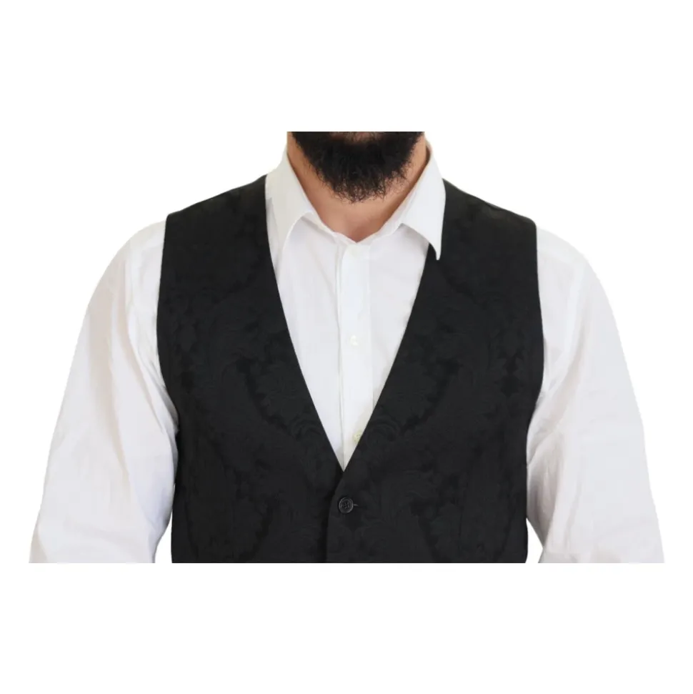 Costume MARTINI en brocart floral noir