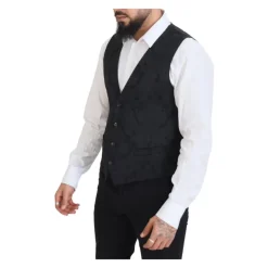 Costume MARTINI en brocart floral noir