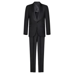 Costume Smoking Noir à Revers Châle
