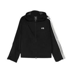 Coupe ample Veste de survêtement à 3 bandes en nylon câblé